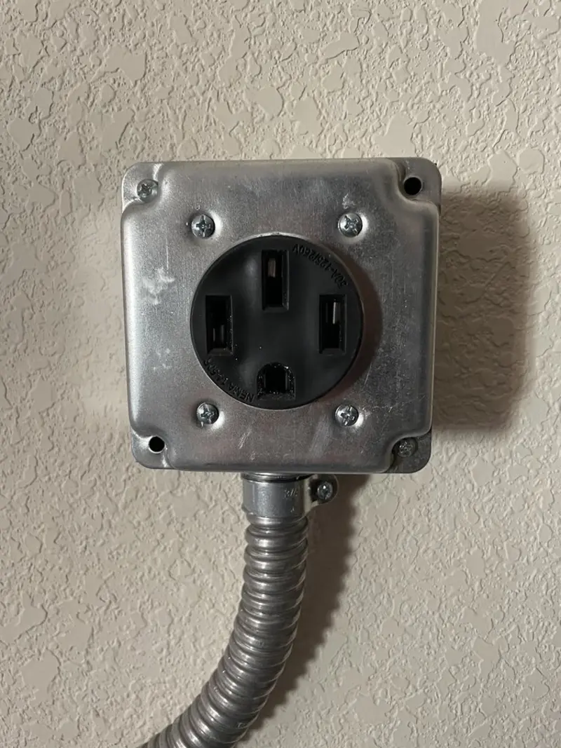 NEMA 14-50 outlet installed for Electrical Panel Upgrade in Morris